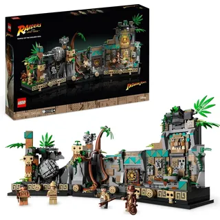 LEGO 77015 Indiana Jones Tempel des goldenen Götzen Modellbausatz für Erwachsene, Jäger des verlorenen Schatzes Film-Set mit interaktiven Funkti... - Bunt