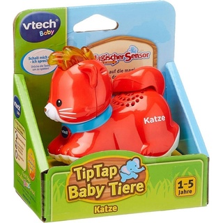 Vtech® Lernspielzeug VTech - Tip Tap Tiere - Katze, rot - Spricht themenbezogene Sätze, singt und macht lustige Geräusche rot