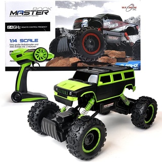 FunTomia Modellauto RC Ferngesteuertes Auto für Kinder - Rock Crawler / Monstertruck, Maßstab 1:14, (Set) grün