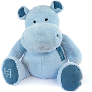 Histoire d'ours - Riesiges Plüschtier Nilpferd – Hippo – Jeansblau – 85 cm – sehr großes Plüschtier weich und niedlich für die Kuhle – Geschenk zur Geburt und zum Geburtstag für Kinder – Hippo –
