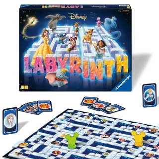 Ravensburger 27460 100 Labyrinth-Der Familienspiel-Klassiker für 2-4 Spieler ab 7 Jahren mit den bekanntesten Disney Charakteren