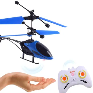 XUBX Fliegende Spielzeuge, Kinder Fliegender Helikopter, Infrarot-Induktionsroboter Mini Hubschrauber, Ferngesteuerte Hover Fliegender mit Handsensor Infrarot-1