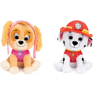 GUND PAW Patrol Skye Plüschtier, 23 cm, ab 1 Jahr empfohlen & PAW Patrol Marshall Plüschtier, 23 cm - hochwertiges Kuscheltier für Fans der beliebten TV-Serie, ab 1 Jahr empfohlen