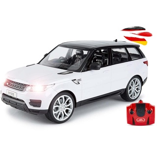 RC ferngesteuertes Modell-Auto, kompatibel mit Range Rover Sport Edition, SUV-Fahrzeug im Maßstab 1:14, Geländewagen mit Scheinwerfer im Xenon Stil, Car inkl. 2.4 GHz Fernsteuerung, Ready-To-Drive