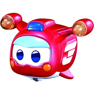 Super Wings Toys for 3 4 5 6 7 8 9 Year Old Boy Girl , Jett Super Pet w/ Light Facial Expressions Interchanging Gift, Red