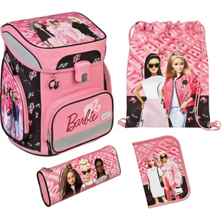 Scooli Schulranzen EasyFit, Barbie (5-tlg) rosa