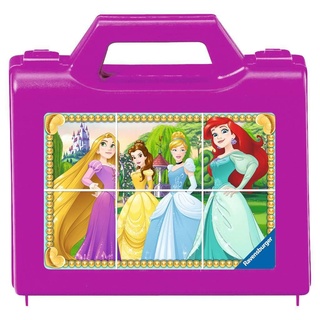 Ravensburger Kinderpuzzle - 07428 Funkelnde Prinzessinnen - Würfelpuzzle mit 6 Teilen, Puzzle für Kinder ab 3 Jahren