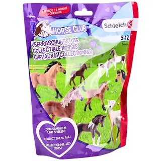 Schleich® Spielfigur Horse Club Serie 2, (3-tlg), Überraschungstüte mit 2 Pferden bunt