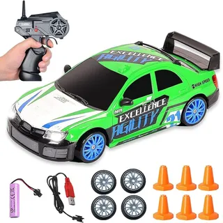 Ferngesteuertes Auto,1:24 RC Drift Car,mit Arbeitsscheinwerfern,30km/h,2,4 GHz Ferngesteuerte Autos Spielzeug,RC Car,Geschenke für ab 4,5,6,7,8 + ...