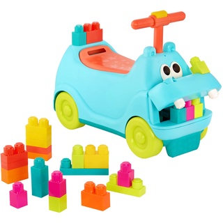 B. toys – Rutschauto Spielzeug – 26 Bausteine – Mint Spielset – Rutschfahrzeug für Kinder – Babyrutscher ab 1 Jahr – Nilpferd mit Bauklötzen