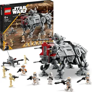 LEGO Star Wars AT-TE Walker, Bewegliches Spielzeugmodell, Set mit Minifiguren inkl. 3 Klonsoldaten, Kampfdroiden und Zwergspinnendroide  75337