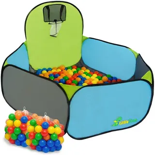 LittleTom Spielzelt Kinderspielzelt Bällebad-Pool Pumba + 200 Bälle Bällebadbälle Bällepool Set bunt