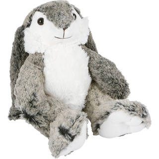 Small Foot Hase Hoppel, Kuscheltier mit flauschigem Fell und Schlappohren, zum Spielen, Schlafen und Schmusen, kaninchen 6328, Grau