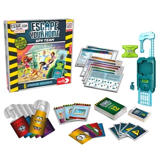 Noris 606101975 Escape Your Home, Familien und Gesellschaftsspiel für 3 bis 6 Spieler-mit Timer inkl. Batterien-für alle Escape Room Fans, ab 8 Jahren