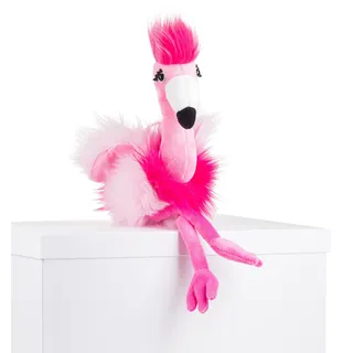 Schaffer 5571 Plüsch-Flamingo Chantal, Pink, M - 34 cm