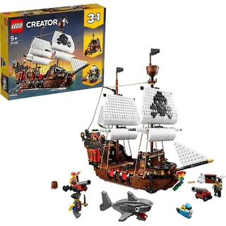 LEGO 31109 Creator 3-in-1 Bausatz - Piratenschiff, Taverne oder Totenkopfinsel Bausatz, Mehrfarbig