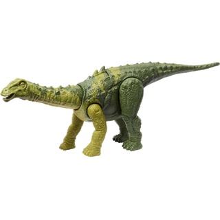 Mattel Jurassic World Wild Roar Dinosaurier Spielzeug mit Sound & Attack Move, Nigersaurus bewegliche Actionfigur, 27,9 cm lang