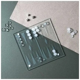 The Concept Factory Backgammon-Spiel in Transparent - (L)25 x (B)25 cm