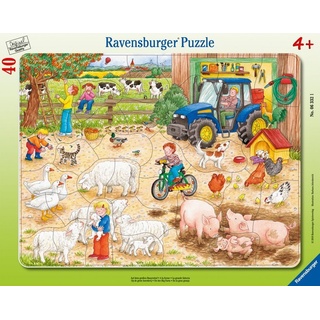 Ravensburger Kinderpuzzle - 06332 Auf Dem Großen Bauernhof - Rahmenpuzzle Für Kinder Ab 4 Jahren  Mit 40 Teilen