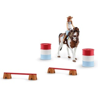 schleich HORSE CLUB 42441 12-Teiliges Pferde Set Hannahs Reitpferd - Rodeo-Reiten mit Cowgirl und Pferd, Realistisches Western Rodeo Bauernhof Pferde Spielzeug für Jungen und Mädchen ab 5 Jahren