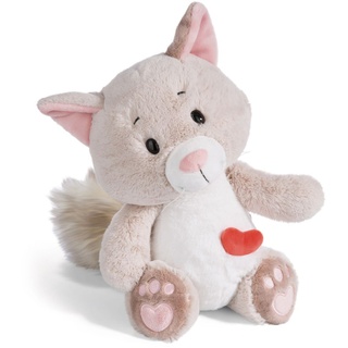 NICI Schlenker Love Katze mit Herz 49409 - NICI Kuscheltier Love Katze 35cm - Grün