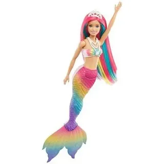 MATTEL GTF89 Barbie Dreamtopia Regenbogenzauber Meerjungfrau Puppe mit Farbwechsel