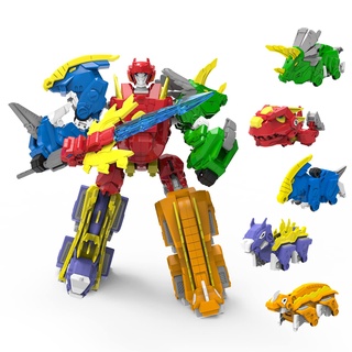 GAGINAN Dinosaurier Kombinierte Roboter Kinder Spielzeug, 20cm 5-in-1 Transformation Roboter Figuren, Demontage Spielzeug für Jungen und Mädchen Alter 6+ (8IN 5in1)