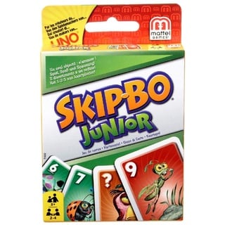 Mattel Games T1882 - Skip-BO Junior Kartenspiel für Kinder, geeignet für 2-4 Spieler, Spieldauer ca. 30 Minuten, ab 5 Jahren