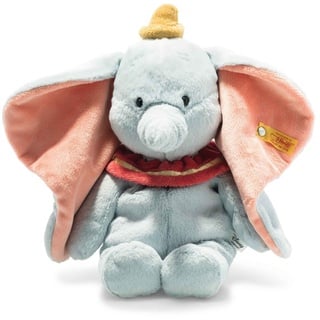 Steiff Kuscheltier Dumbo aus Winnie Puh, Süßes Stofftier, Jungen, Mädchen & Babys ab 0 Monaten, Soft Cuddly Friends Disney Orig, Elefant 30 cm, 024559, Hellblau