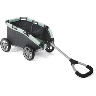 CHIC2000 Puppen Ziehwagen Skipper, Jeans Grey-Mint grau|grün