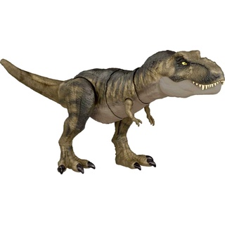 Mattel Jurassic World „Dominion: Ein neues Zeitalter“ Fressender Kampfaction T-Rex Actionfigur (53 cm),Tyranosaurus Rex mit Geräuschen, Kau- & Kampfbewegungen, Dinosaurier Spielzeug ab 4 Jahren HDY56