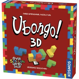 Thames & Kosmos - Ubongo! 3D - Level: Intermediate - Unique Puzzle Game - 1-4 Players - Puzzle Solving Strategy Board Games for Adults & Kids, Ages 5+, 694258