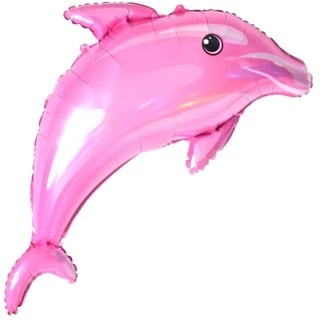 DIWULI Delfin Luftballon Rosa - Tier-Ballon Fisch Geburtstag