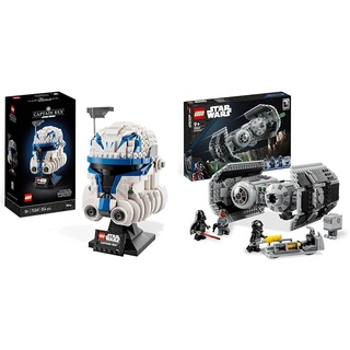 LEGO 75349 Star Wars Captain Rex Helm Set & 75347 Star Wars TIE Bombe Modellbausatz mit Darth Vader Minifigur mit Lichtschwert und Gonk-Droide, baubares Spielzeug mit Starfighter als Geschenk