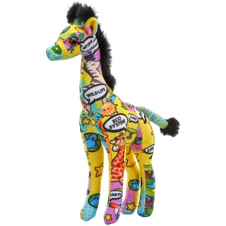 Wild Republic Message from The Planet Mini Giraffe, Stofftier, 14 cm, Geschenk für Kinder, Plüschtier, hergestellt aus gesponnenen recycelten Wasserflaschen, umweltfreundlich
