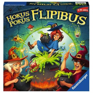Ravensburger Kinderspiele 20355 - Hokus Pokus Flipibus - Aktionsspiel mit Springeffekt für Kinder ab 6 Jahren