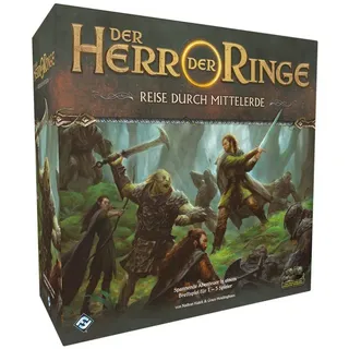 Fantasy Flight Games, Der Herr der Ringe: Reise durch Mittelerde, Grundspiel, Expertenspiel, Dungeon Crawler, 1-5 Spieler, Ab 14+ Jahren, 60+ Minuten, Deutsch, Mehrfarbig. Bunt