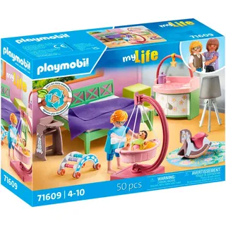 Playmobil® Schlafzimmer mit Babyspielecke (71609), myLife Konstruktions-Spielset, (50 St), Made in Europe bunt