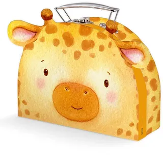 Trötsch Koffer mit Formdeckel Giraffe: Pappkoffer Reisekoffer Kinder Spielkoffer
