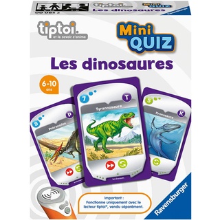 Ravensburger - Interaktives Spiel tiptoi® Mini Quiz – Dinosaurier – Elektronische Lernspiele ohne Bildschirm auf Französisch – Kinder ab 6 Jahren – 00 085