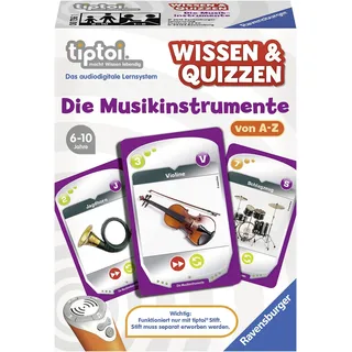 Ravensburger tiptoi Wissen & Quizzen „Die Musikinstrumente“ - 00756 / Erfahrt allein oder gemeinsam spannende Informationen über Musikinstrumente