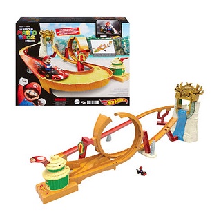 Mattel GAMES Hot Wheels Mario Kart Kong Island Autorennbahn
