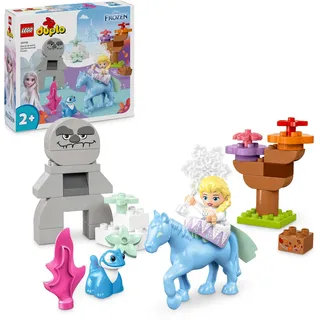 LEGO DUPLO | Disney ELSA und Bruni im Zauberwald, Eiskönigin-Spielzeug mit 4 Figuren für 2-jährige Kleinkinder, Vorschule-Geschenk für Mädchen und Jungen ab 2 Jahren, basiert auf Frozen 2 10418
