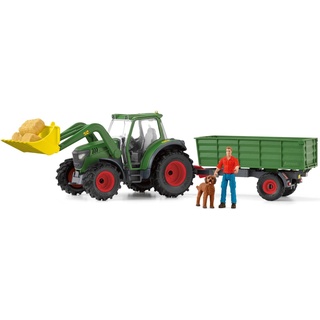 Schleich® Spielwelt FARM WORLD, Traktor mit Anhänger (42608) bunt