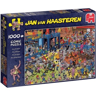 Jumbo Spiele 19060 Jan van Haasteren Rollschuh Disco 1000 Teile Puzzle