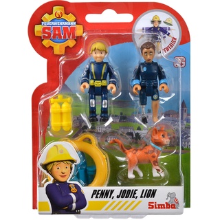 Auswahl: Simba - Feuerwehrmann Sam Figuren Set - Doppelpack mit Tier - Serie 4 - Actionfigur Norman Steele Penny (Penny; Jodie; Lion)