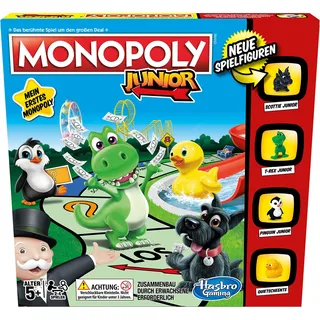 Hasbro Gaming Monopoly Junior Strategiespiel, Brettspiel für 2-4 Spieler, Spielspaß mit Freunden und Familie, Perfekt als Partyspiel und für Multiplayer-Spaß, Geschenk für Kinder ab 5 Jahren