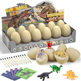 NAIYAN Dinosaurier Eier Spielzeug | Dino Eier Dig Kit | Dino Ausgrabungsset Kit | 12 Stück Dinosaurier Eier Party Supplies Spielzeug | Ausgraben Dino Ei - STEM Spielzeug Geschenk Für Kinder