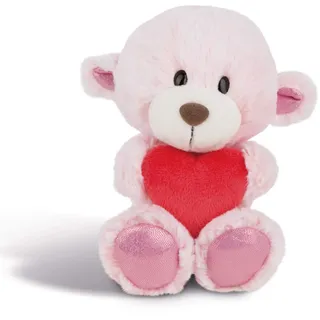 NICI Plüschtier Love Bär Mädchen mit Herz 20 cm – Kuscheltier Teddybär mit Herz für die Liebsten – Flauschiges Teddy-Stofftier zum Kuscheln, Spielen und Schlafen – Gemütliches Schmusetier I 44425