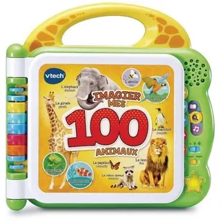 VTech – Mon Imagier der Tiere, zweisprachig, Babybuch, sprechend und interaktiv, ab 2 Jahren – französische Version